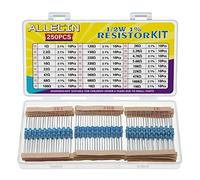 ALLECIN 25 Values 1/2W Resistor Kit From 1 Ohm to 1M Ohm 1/2 Watt 1% Metal Film Resistors Assortment