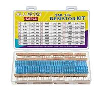 ALLECIN 2W Metal Film Resistor Kit From 1 Ohm to 1M Ohm 25 Values 2 Watt 1% Resistors Assortment
