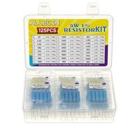 ALLECIN 5W Metal Film Resistor Kit From 1 Ohm to 1M Ohm 25 Values 5 Watt 1% Resistors Assortment