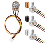ALLECIN WH148 10K Linear Taper Rotary Potentiometer 3Pin Variable Resistor B10K Potentiometers 10K Ohm with XH2.54-3P Connector Wire Cable and Knob Cover Cap (Pack of 3pcs)