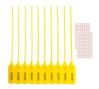Alledomain 100PCS Plastic Anti Tamper Fire Extinguisher Seals - Easy-Breaking Security Seal - Low Break Strength Zip Ties - Pull Tite Security Tags -Numbered Disposable Self-Locking Tie 300mm(Yellow)