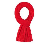ALLEE DU FOULARD - Cheche, Scarf, Shawl Premium - 100% Cotton - Size 200 X 110 CM - Women and Men - Over 50 Plain Colours, Poppy Red, 110 x 200 cm