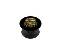 Allegheny River Surf Team Pittsburgh Funny Surfer 412 Love PopSockets Adhesive PopGrip