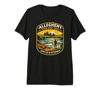 Allegheny River Surf Team Pittsburgh Funny Surfer 412 Love Premium T-Shirt