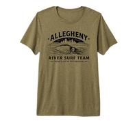 Allegheny River Surf Team Pittsburgh Funny Surfer 412 Love Premium T-Shirt