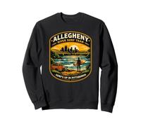 Allegheny River Surf Team Pittsburgh Funny Surfer 412 Love Sweatshirt