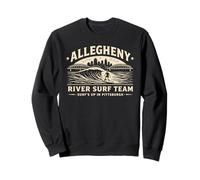Allegheny River Surf Team Pittsburgh Funny Surfer 412 Love Sweatshirt