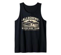 Allegheny River Surf Team Pittsburgh Funny Surfer 412 Love Tank Top