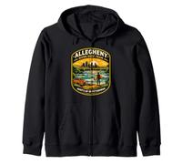 Allegheny River Surf Team Pittsburgh Funny Surfer 412 Love Zip Hoodie