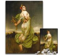 Allegorie Des Sommers Harvest God Painting 1000 Piece Jigsaw Puzzles for Adults Wooden Puzzles Challenging Brain Teaser Family Activity Home Decor 1000 PCS(38x26cm)