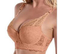 Allegorly Push Up Bra for Women Plus Size Lace Bras Underwire Brassiere Women's Non Foam Floral Underwired UK Minimiser Wired Soft Cup