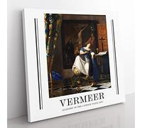 Allegory Of The Catholic Faith By Johannes Vermeer Exhibition Museum Classic Painting Canvas Wall Art Print Ready to Hang, Framed Picture for Living Room Bedroom Home Décor, 50x50 cm (20x20 Inch)