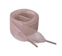 Allegra K 2 Pairs Flat Snow Yarn Shoelaces 2.5cm/4cm Wide Transparent Shoe Laces for Sneakers, Light Brown, 130x4cm/51x1.6"