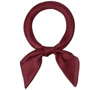 Allegra K 70cm Women Scarves Plain Solid Color Pure Square Kerchief Neck Scarf Neckerchief Wine Red 70x70cm/27.56x27.56 inches(LxW)
