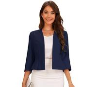Allegra K Cropped Blazer for Women Peplum Business Casual Suit Jacket