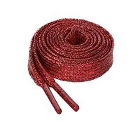 Allegra K Glitter Shiny Metallic Flat Sneakers Shoelace Shoe Laces Strings