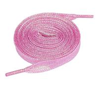 Allegra K Glitter Sparkling Flat Shoelace Shoe Laces for Sneakers Shiny Shoes Strings 160cm/62.99" Rose Red