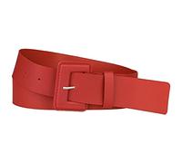 Allegra K Ladies Plus Size Pure Belts, Adjustable Rectangle Buckle Wide Waistband Belt for Dress Red 71-87cm/27.95-34.25"