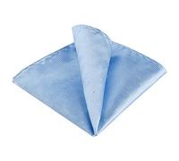 Allegra K Men's Pocket Squares Classic Satin Polka Dots Solid Color Handkerchiefs for Wedding Business One Size Sky Blue