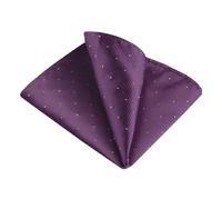 Allegra K Men's Pocket Squares Classic Satin Polka Dots Solid Color Handkerchiefs for Wedding Business One Size Purple