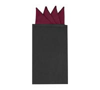 Allegra K Men's Pre-Folded Pocket Squares on Card Solid Triangles Suit Handkerchief One Size Dark Fuchsia