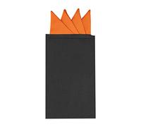Allegra K Men's Pre-Folded Pocket Squares on Card Solid Triangles Suit Handkerchief One Size Orange