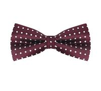 Allegra K Men's Pre-Tied Adjustable Polka Dots Neck Ties Tuxedo Work Party Prom Bowtie Wine Red One Size