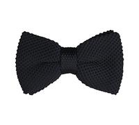 Allegra K Men's Pre-tied Bowtie Adjustable Neck Solid Color Knitted Bow Ties Black One Size