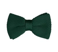 Allegra K Men's Pre-tied Bowtie Adjustable Neck Solid Color Knitted Bow Ties, Deep Green, One size