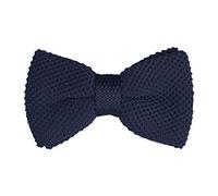 Allegra K Men's Pre-tied Bowtie Adjustable Neck Solid Color Knitted Bow Ties Navy Blue One Size