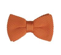 Allegra K Men's Pre-tied Bowtie Adjustable Neck Solid Color Knitted Bow Ties, Orange, One size