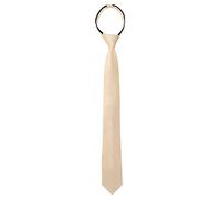 Allegra K Men's Skinny Pretied Solid Color Zipper Ties Neck Adjustable Strap Wedding Groom Tie, Champagne, One size