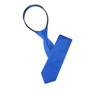 Allegra K Men's Skinny Pretied Solid Color Zipper Ties Neck Adjustable Strap Wedding Groom Tie Royal Blue One Size