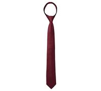 Allegra K Men's Skinny Pretied Solid Color Zipper Ties Neck Adjustable Strap Wedding Groom Tie Wine red One Size