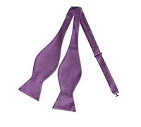 Allegra K Men's Solid Color Self-tied for Formal Wedding Party Tuxedo Bow Ties, Deep Purple, One size