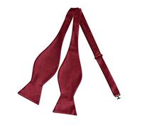Allegra K Men's Solid Color Self-tied for Formal Wedding Party Tuxedo Bow Ties, Wine Red, One size