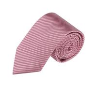 Allegra K Men's Stripes Textured Solid Color Formal Wide Tie Neck Self-tied Ties for Wedding Business Dusty Pink One Size