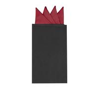 Allegra K Pre-Folded Pocket Square on Card Triangle Suit Handkerchief