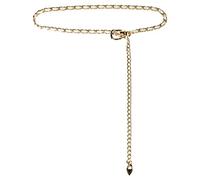 Allegra K Rhinestone Belt for Women Sparkle Chain Plus Size Waist Belt for Jeans Tunic Dresses White Gold 67-95cm/26.38-37.40"