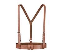 Allegra K Unisex Plus Size Vintage PU Leather Y Back Suspenders Adjustable Holes Belts for Women Men Brown 69-84cm/27.17-33.07"