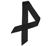 Allegra K Women Skinny Scarf Plain Solid Color Pure Long Scarves Neckerchief Black 90 * 5cm/35.43 * 1.97 inches(L*W)