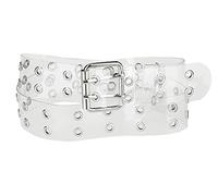 Allegra K Womens Clear Waist Belts, Plus Size Grommet Transparent Pin Buckle Belt for Jeans Dresses Shorts Clear 58-100cm/22.83-39.37"