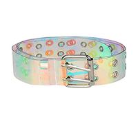 Allegra K Womens Clear Waist Belts, Plus Size Grommet Transparent Pin Buckle Belt for Jeans Dresses Shorts Colorful 78-120cm/30.71-47.24"
