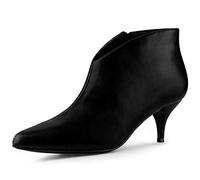Allegra K Women's Cutout Pointy Toe Stiletto Heels Ankle Booties Black 6 UK/Label Size 8 US