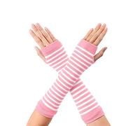 Allegra K Women's Fingerless Gloves Printed Elbow Length Knitted Arm Warmer | Printed knitted elbow length, stretchy materials, Keeps arms warm, cosplay, events, daily