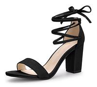 Allegra K Women's Lace up Sandal Blacks - 7.5 UK/Label Size 9.5 US