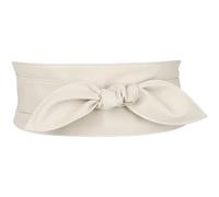 Allegra K Womens Plus Size Obi Belts, Bowknot Self-Tie Wrap Around Wide Sash Waistband Belt for Dresses Beige 65-72cm/25.59-28.35"