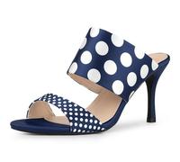 Allegra K Women's Polka Dots Stiletto Heel Slides Sandals Royal Blue 4 UK/Label Size 6 US