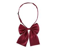 Allegra K Women's Pre-Tied Bowknot Solid Color Uniform Cosplay Adjustable Bowtie Wine Red One Size