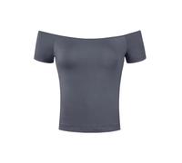 Allegra K Women's Solid Basic Tops Slim Fit Short Sleeve Off Shoulder Tees | Casual T-Shirt Stretchy and soft material Hipbone length. Party, vacation, night clubwear